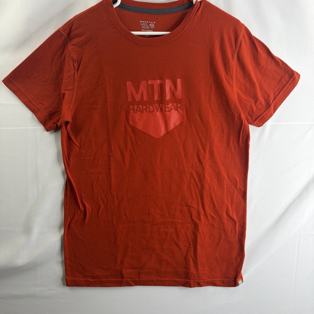 Mountain Hardwear Mens Red Short Sleeve T-shirt Hiking Camping Outdoors